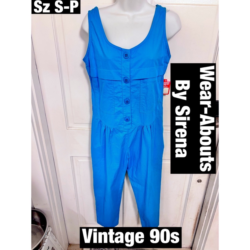 Wear-Abouts by Sirena Vintage 90s Blue Summer Jumper Sz S Petite with tags